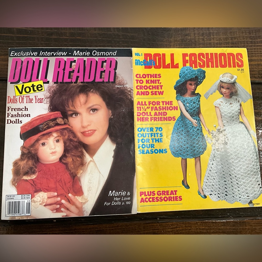 Vintage Lot of 2 Doll Magazines Doll Fashions Doll Reader